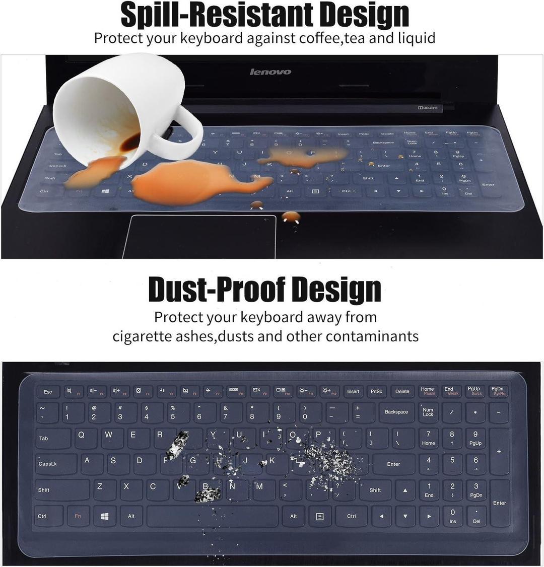 Universal Silicone Keyboard Protector Skin for 13"–17" Laptop